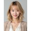 골든 블론드 턱선 스택 단발+사이드뱅
