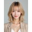 골든 블론드 턱선 인버티드 단발+시스루뱅