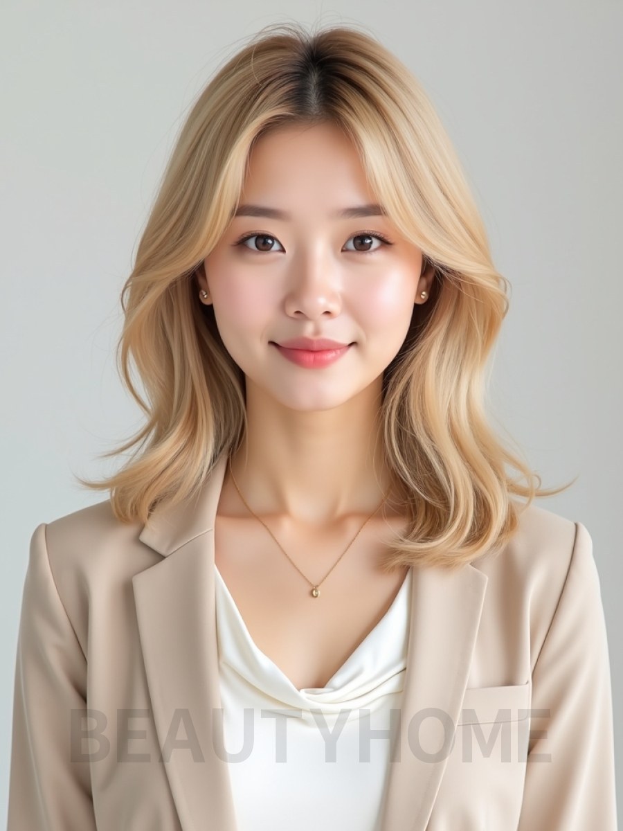 골든 블론드 웨이브펌