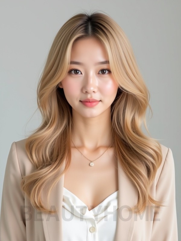 골든 블론드 볼륨펌