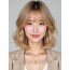 골든 블론드 턱선 웨이브 단발+뱅