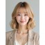 골든 블론드 귀밑 블런트 단발+풀뱅