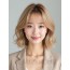 골든 블론드 귀밑 인버티드 단발+풀뱅