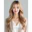 골든 블론드 긴 히피펌