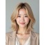 골든 블론드 턱선 블런트 단발