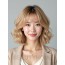 골든 블론드 귀밑 컬 단발+풀뱅