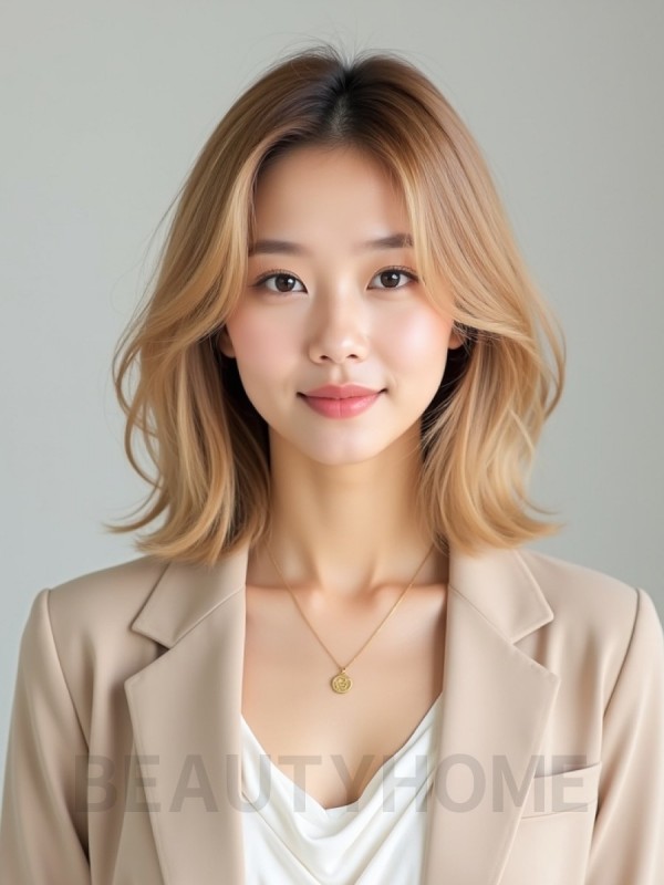 골든 블론드 볼륨 단발