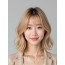 골든 블론드 귀밑 스택 단발+시스루뱅