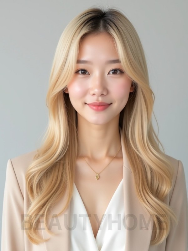 골든 블론드 실키 스트레이트