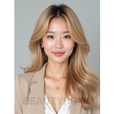 골든 블론드 딥 사이드 가르마