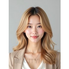 골든 블론드 미디엄 스파이럴펌