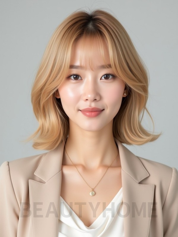 골든 블론드 숏 레이어