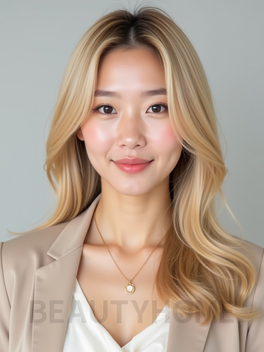 골든 블론드 사이드 가르마