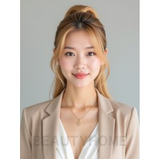 골든 블론드 하이 슬릭 포니