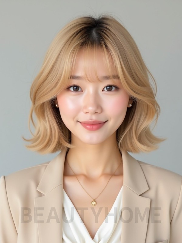 골든 블론드 플래퍼 단발