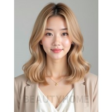골든 블론드 롱단발