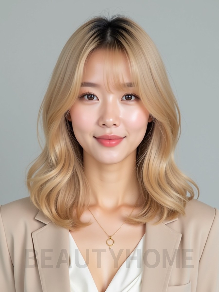 골든 블론드 센터 가르마