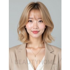 골든 블론드 숏 울프컷
