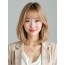 골든 블론드 턱선 블런트 단발+뱅