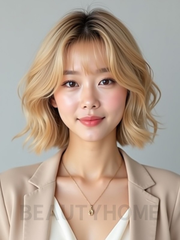 골든 블론드 숏 투슬 레이어