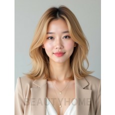 골든 블론드 어깨 LOB