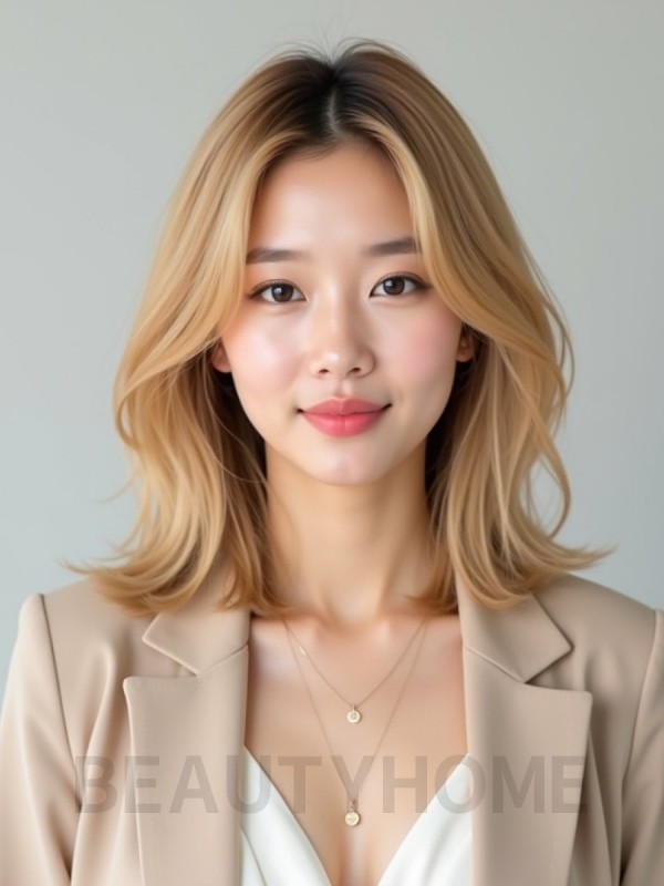 골든 블론드 어깨 LOB
