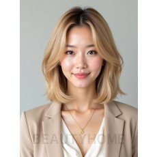 골든 블론드 프렌치 단발