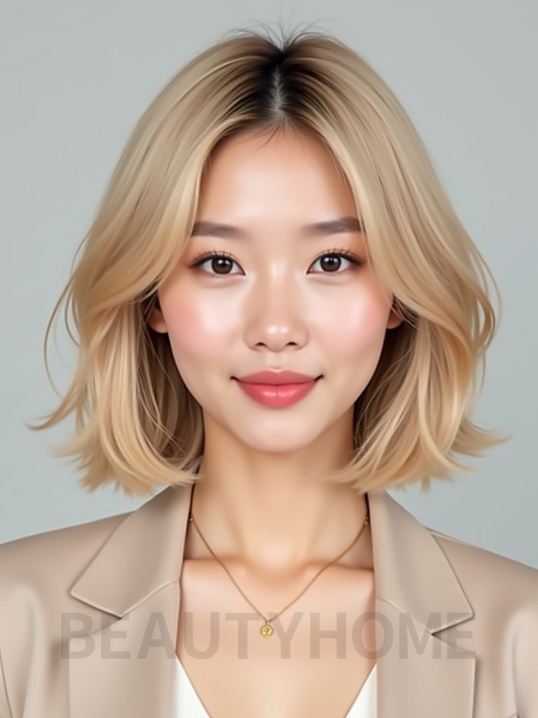 골든 블론드 블런트 단발