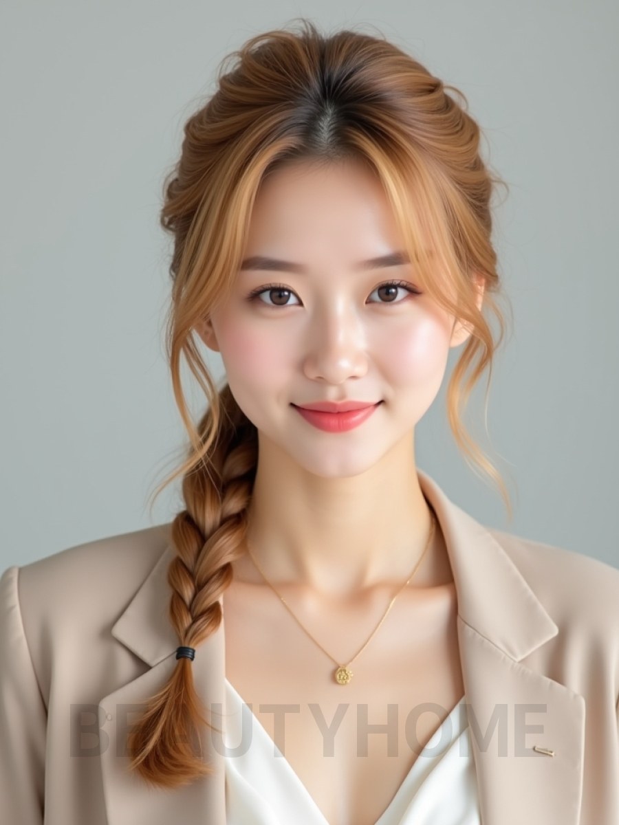 골든 블론드 크라운 브레이드