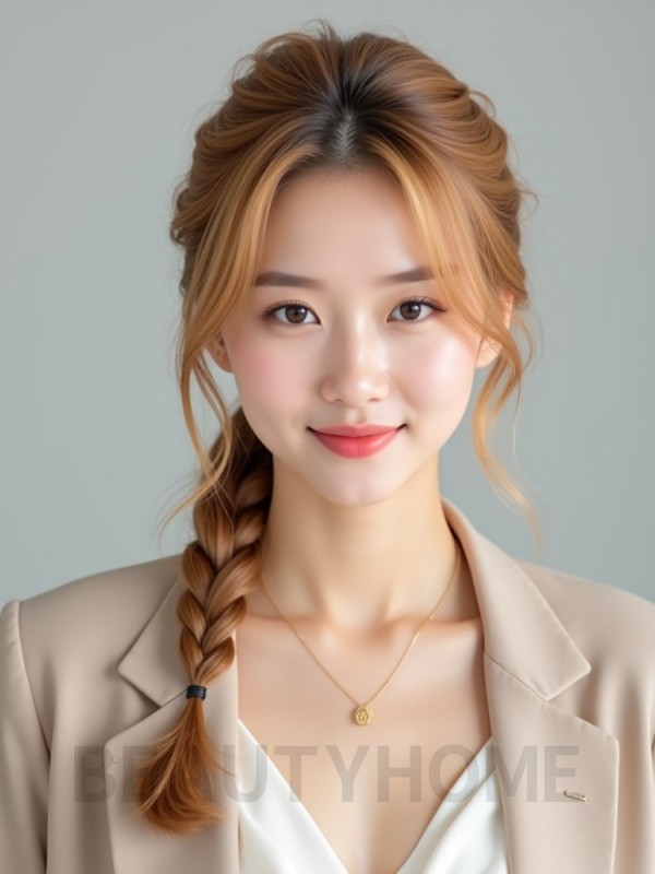 골든 블론드 크라운 브레이드