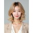 골든 블론드 귀밑 텍스처 단발
