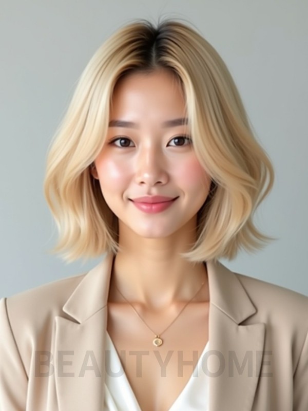 골든 블론드 이탈리안 단발