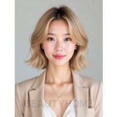 골든 블론드 숏 블로우 레이어