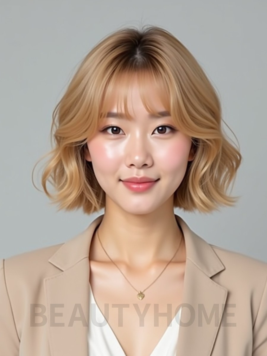 골든 블론드 1920s 플랫 웨이브