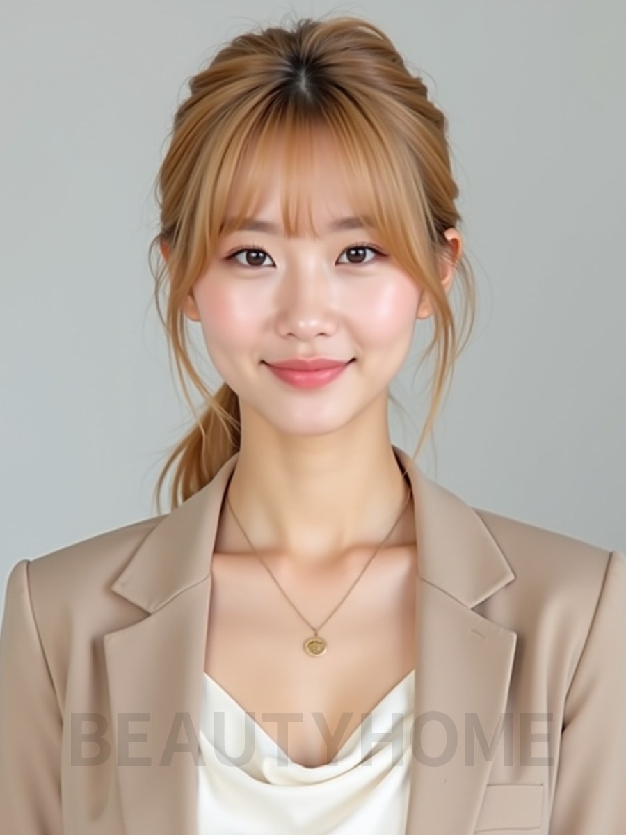 골든 블론드 로우 포니테일