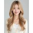 골든 블론드 긴 웨이브+사이드뱅