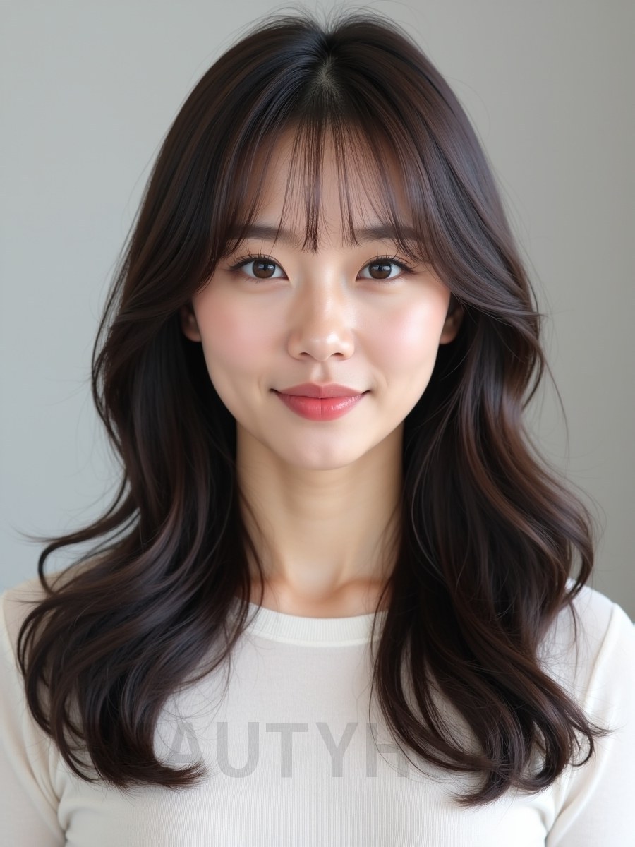 허니 블론드 턱선 스트레이트 단발