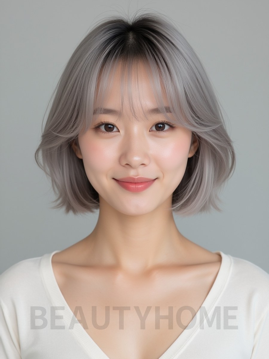 펄 그레이 쇼트 크롭