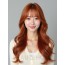 오렌지 코퍼 긴 웨이브+커튼뱅