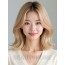 골든 블론드 쇄골 블런트 단발+사이드뱅