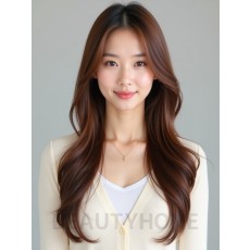 카라멜 브라운 긴 생머리+센터