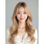 골든 블론드 긴 웨이브+사이드