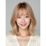 골든 블론드 턱밑 레이어드 단발+뱅