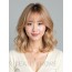골든 블론드 턱밑 컬 단발+뱅