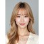 골든 블론드 긴 레이어+풀뱅