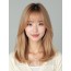 골든 블론드 어깨 생머리+커튼뱅