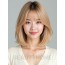 골든 블론드 어깨 스트레이트 단발