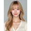 골든 블론드 긴 레이어+사이드뱅