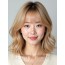 골든 블론드 어깨 웨이브+풀뱅