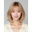 골든 블론드 쇄골 스택 단발+뱅